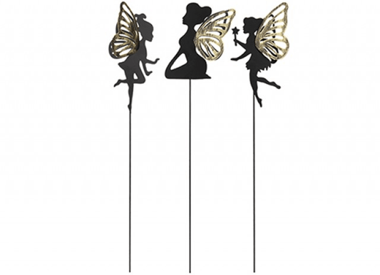 Metal Fairy Silhouette Black