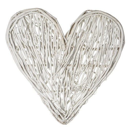 Extra Large Wicker White Heart (100cm)