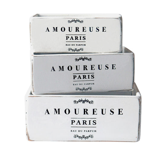 White Amoureuse Crates (Set of 3 Crates)