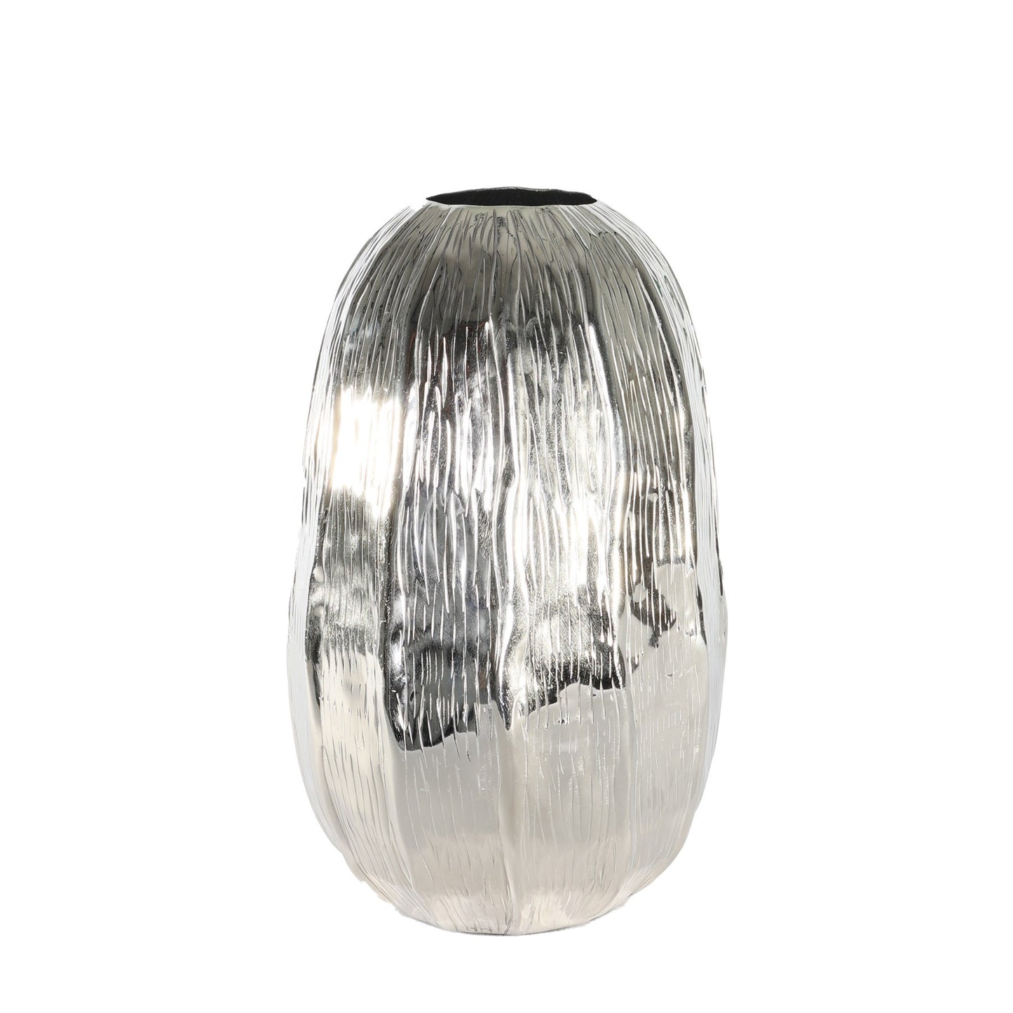 Silver Eros Egg Vase (H34 x Dia22cm)