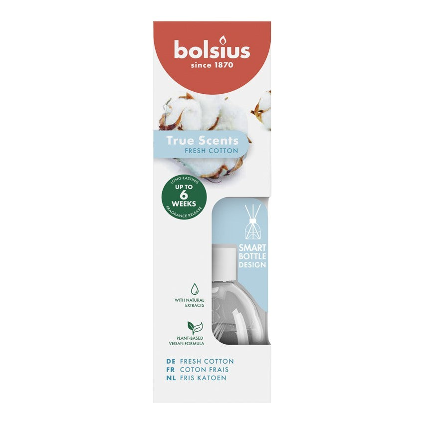 Bolsius True Scents Fragrance Diffuser - Fresh Cotton (60ml)