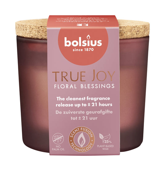 True Joy Fragrance Glass Candle  - Floral Blessings