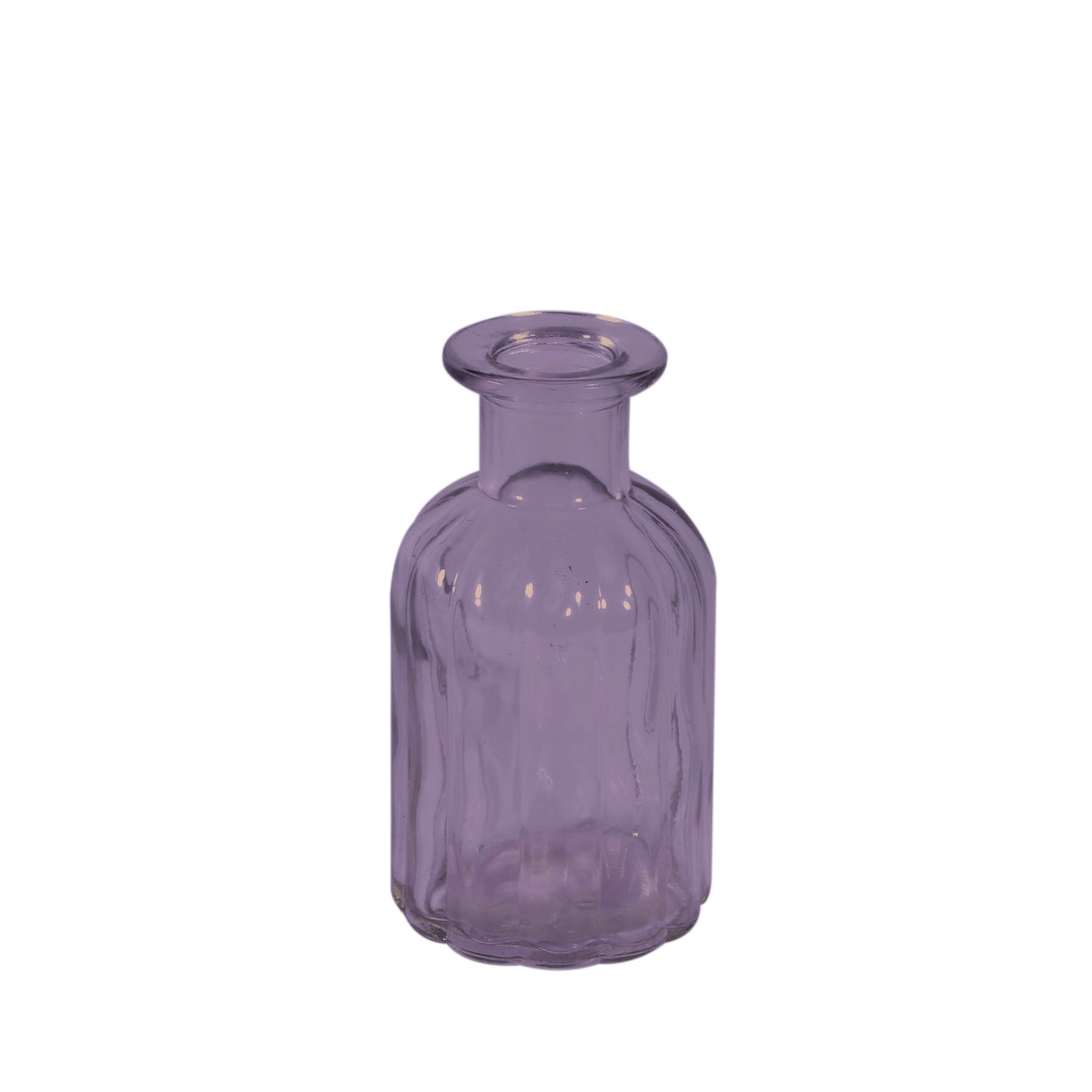 Lilac Flora Bottle Glass Vase (10.5cm)