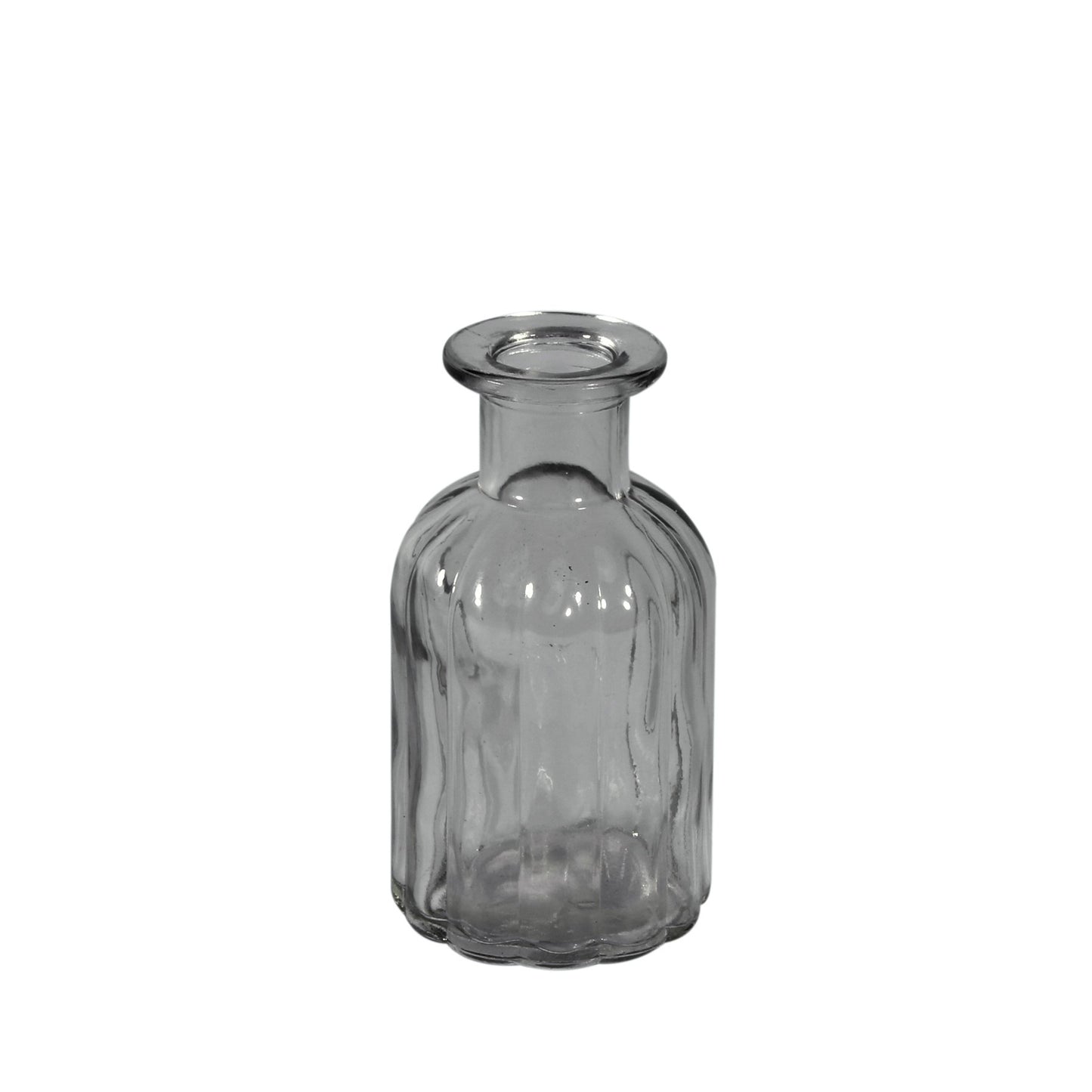 Grey Flora Bottle Glass Vase (10.5cm)