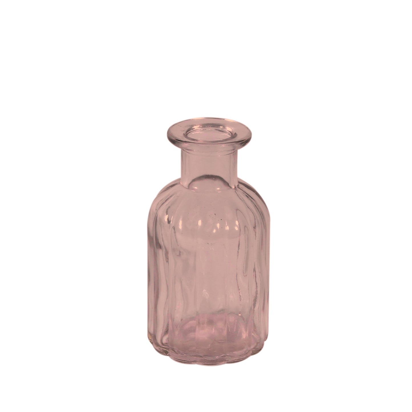 Pink Flora Bottle Glass Vase (10.5cm)