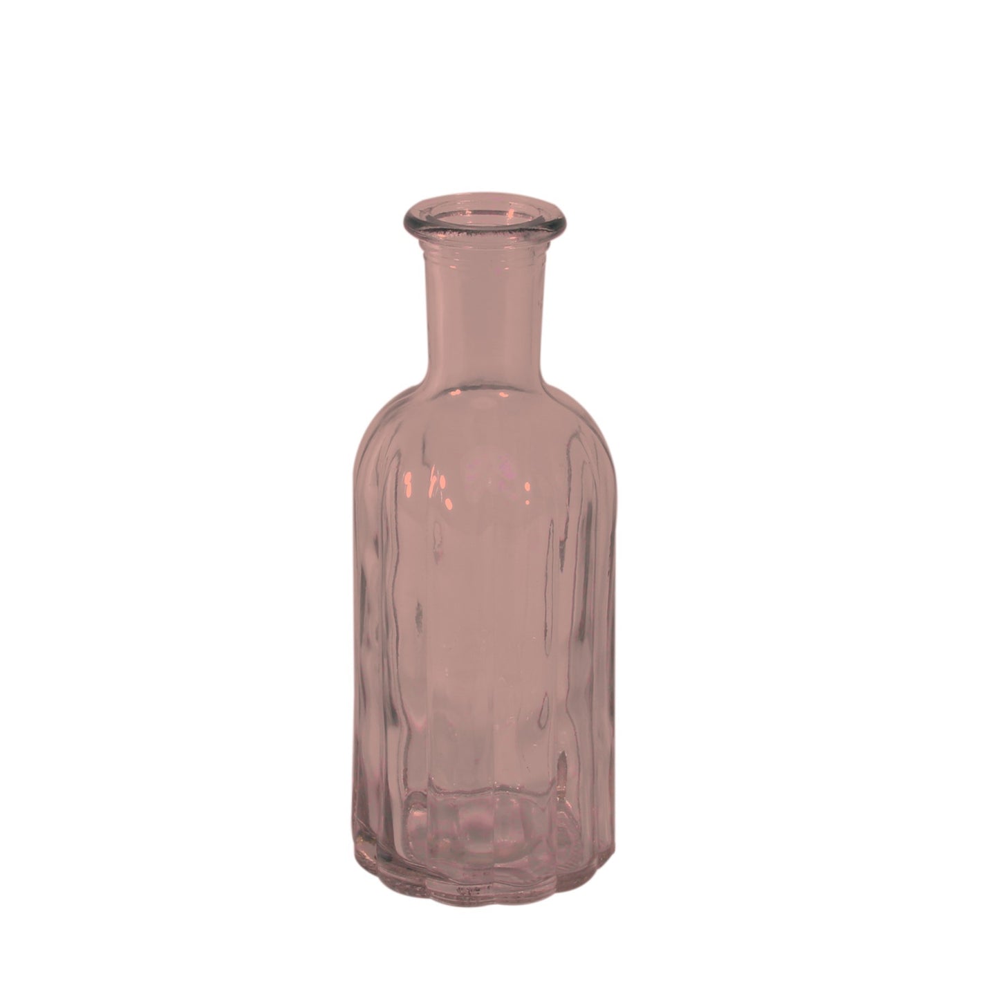 Pink Flora Bottle Glass Vase (13.7cm)