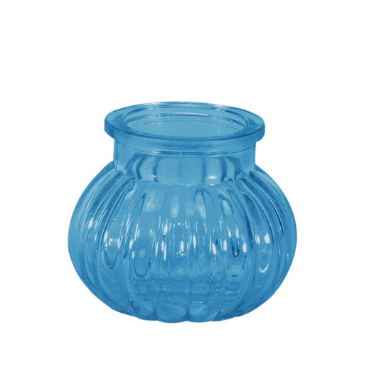 Blue Veneto Bubble Glass Jar Vase (7.5cm)