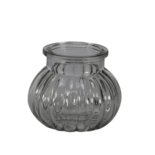 Grey Veneto Bubble Glass Jar Vase (7.5cm)