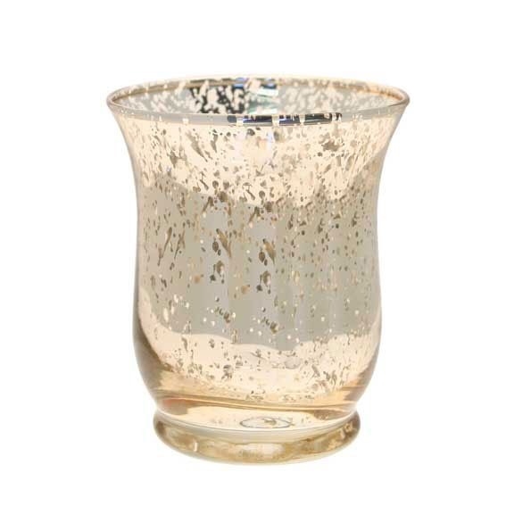 Shiny Speckle Champagne Hurricane Vase