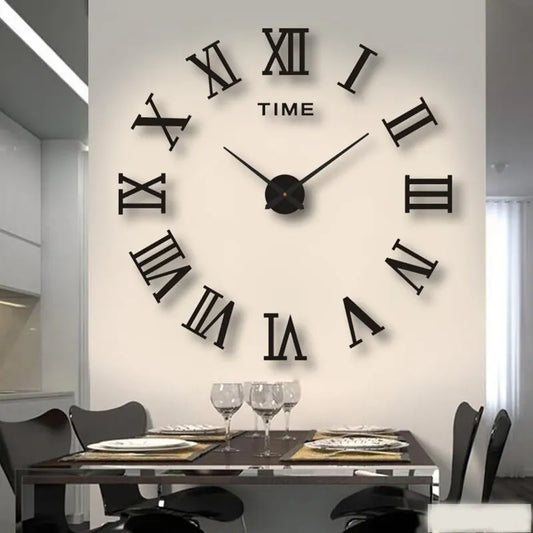 3D Acrylic Digital Wall Clock Roman Numerals Design