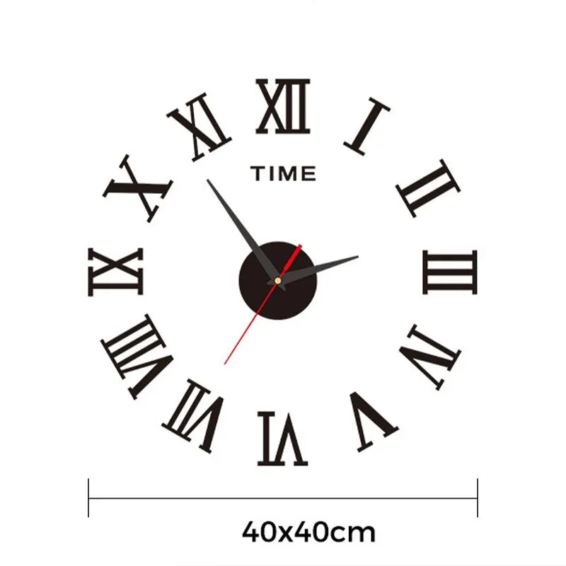 3D Acrylic Digital Wall Clock Roman Numerals Design